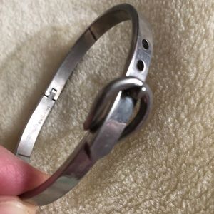 Vintage sterling silver heavy buckle bracelet